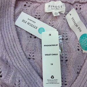 Pinque Violet Chalk V-Neck Sweater